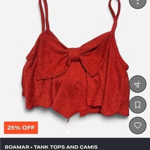 Boamar Women's Red Bow Camisole